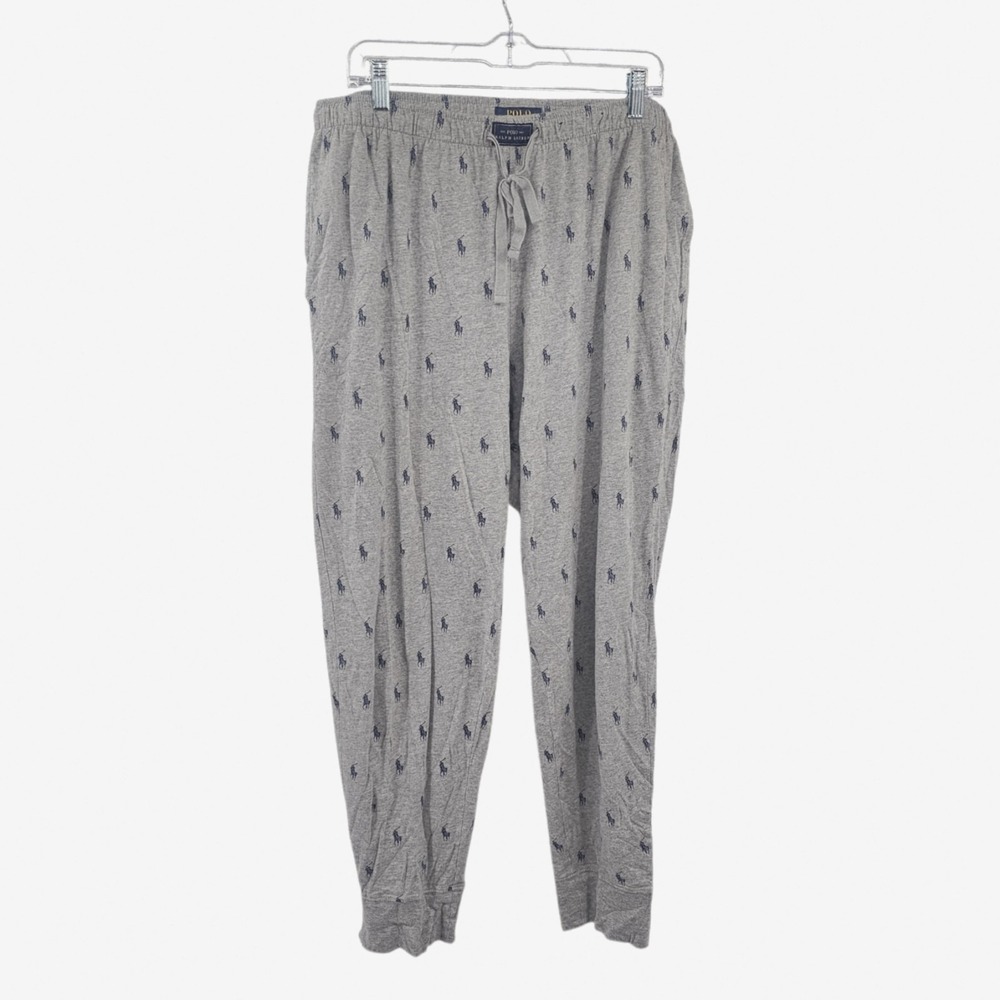 Polo Ralph Lauren Men's XL All Over Pony Jersey Knit Sleep Jogger Pants